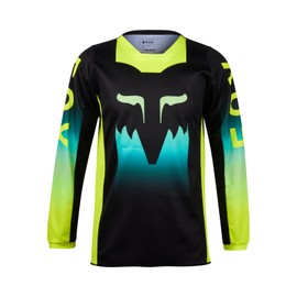 Fox Racing YOUTH GIRLS 180 FLORA MOTOCROSS JERSEY, BLACK/YELLOW, X-Large