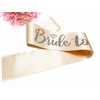 Bride to Be Sash, Rose Gold Satin with Silver Glitter