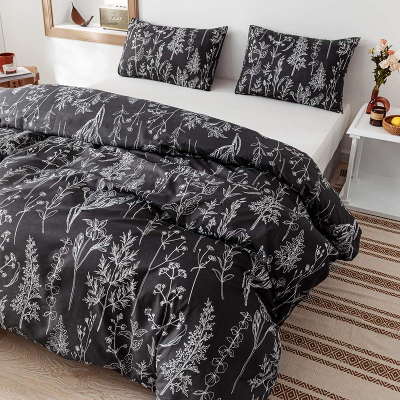 JANZAA Comforter Set Queen Comforter Set,3 PCS Floral Comforter Set
