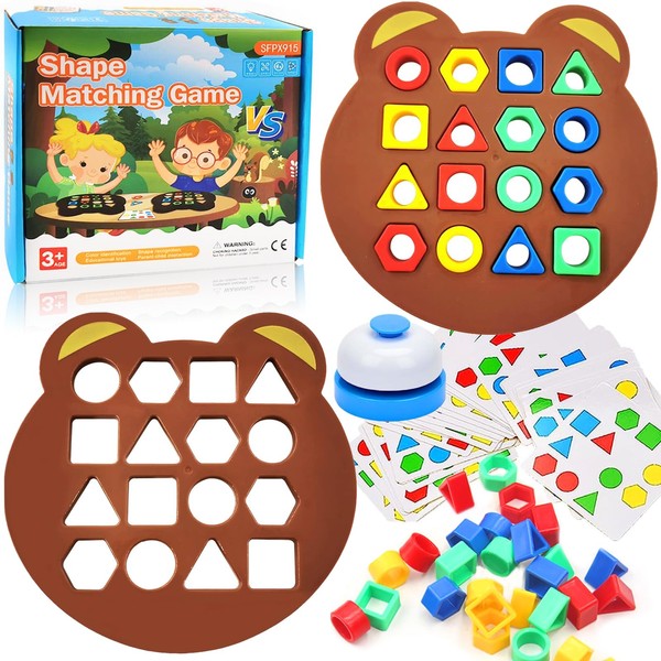 Jastown Puzzle Shape Matching Game, Shape Adjustment Game, Colour Sensory