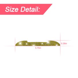 4PCS Bling Car Rear View Mirror Anti-Scratch Stickers Protector, Rhinestone Auto Door Handle Edge Guards, Crystal Anti-Collision Strip Decal, Car Exterior Decoration Accessories for Women Men (Yellow)
