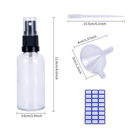 8 x Sprühflasche Klein Glas, Glas Sprühflasche 50ml, Zerstäuber Sprühflasche,Leere Sprühflaschen Zum Befüllen,Glassprühflaschen,Kleine Sprühflasche Glas,Kleine Sprühflaschen Zum Befüllen,Sprühflaschen