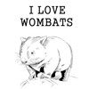 CafePress I Love Wombats Sticker Oval Car Bumper Sticker