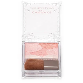 Canmake Grow Fleur Cheeks, 18 Peach Whip Fleur, Powder Cheek, Milky Coral, Glossy, Transparency