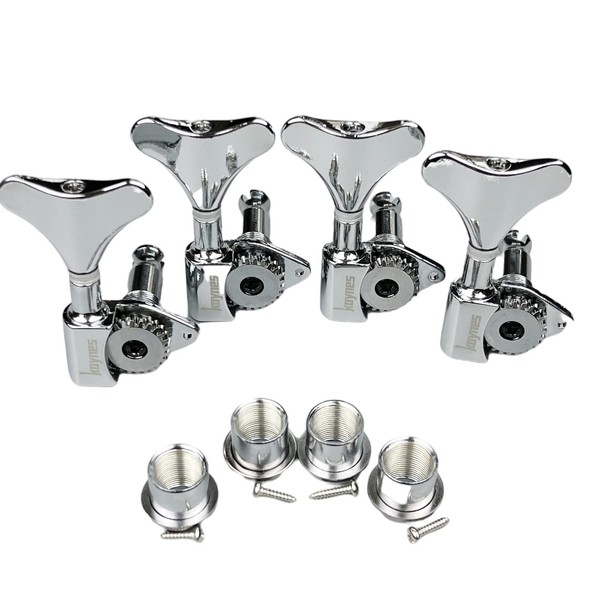 KAYNES 1:24 Ratio Silver Electric Bass Guitar Machine Heads Tuners