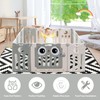 HONEY JOY Baby Play Yard, 16 Panel Owl Style Infant