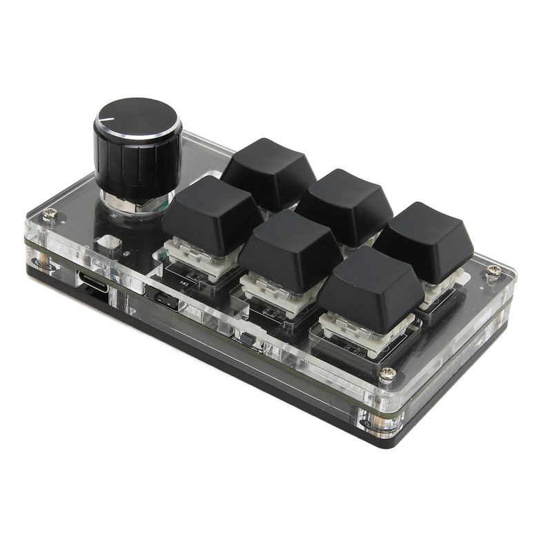 Mechanical Gaming Keypad 6 Keys 1 Knob Small USB Wireless