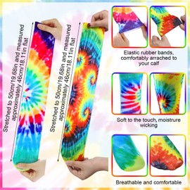Xtinmee 6 Pairs Tie Dye Socks Kids Unisex Casual Pattern High Crew Socks Long Colorful Novelty Crazy Tie Dye Socks Athletic Compression Socks for Kids Boys Girls School Soccer Baseball Softball