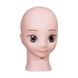 perfeclan Mannequin Head Wig Display Head Professional Wig Holder Sturdy for Hat Wig Display Cute Cosmetology Face Makeup Doll Head