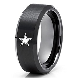 Silly Kings Rose Gold Tungsten Ring,Rose Gold Tungsten Wedding Band,Black Tungsten Ring,Hammered Ring, 12mm