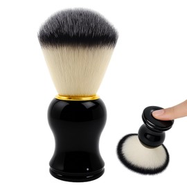 Luxury Synthetic Shaving Brush for Men,22 mm Dense Vegan Bristle Knot,Fast Rich Lather,Ergonomic Curved Handle,No Shedding,gift for Fathers, Boyfriends & Gentlemen’s Grooming