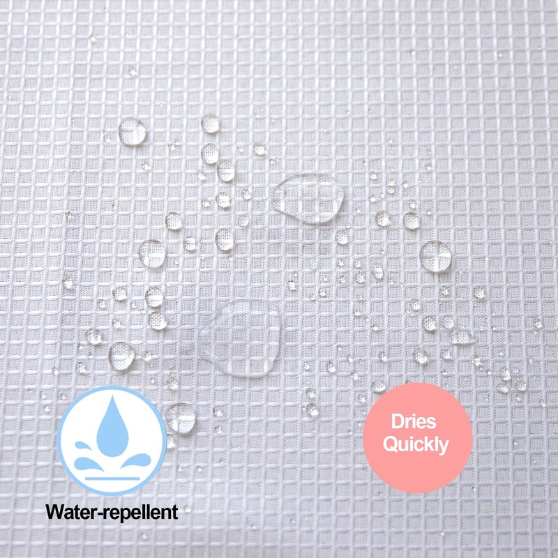 YISURE Short Shower Curtain for Walkin Tub 60 Inch Length,