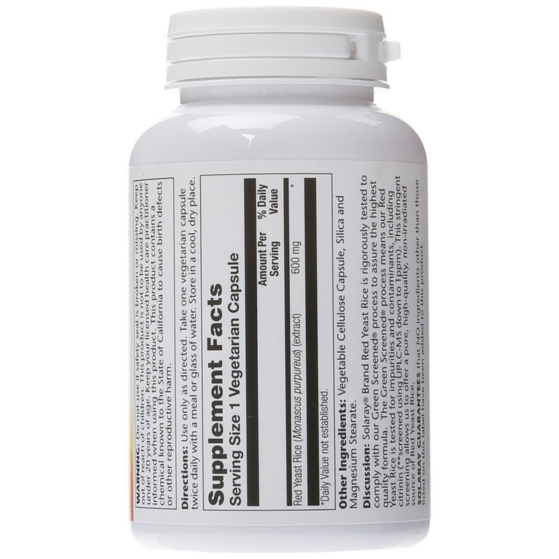 Solaray Red Yeast Rice, 600 mg, 120 Count