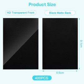 VMUTGA Pack of 400 Card Sleeves, 66 x 91 mm Trading Card Sleeves Standard Size Black Trading Cards Insert Sleeves for Trading Cards MTG Sports Cards