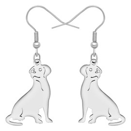 LONYOO Stainless Steel Labrador Dog Earrings Dangle Drop Dainty Earrings for Women Girls Dog Lovers Gifts, Stainless Steel, No Gemstone