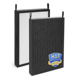 2 Pack Replacement Filter Compatible with NUWAVE OxyPure 47001, 47002, 47003, 47004, 47005, and 47006 Air Purifier,H13 True HEPA and Activated Carbon