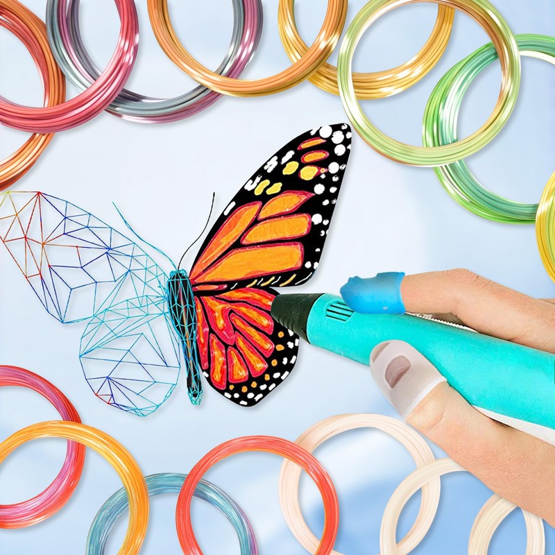 MIKA3D 5 Colors 3D Printing Pen Filament Refill, Each 10m,