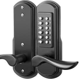 Bravex Mechanical Smart Door Lock Keyless Entry Door Security Privacy Code KeyPad USA - Right Handle