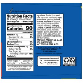 Rice Krispies Treats Chocolately Peanut Butter - 14 Bars (Pack of 2)