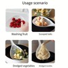 Long Handled Colander Pasta Scoop -Strainer Ladle, Pasta Drainer, Wash