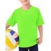 Boys Athletic Shirts UPF 50+ Soccer Tshirt Quick Dry Neon