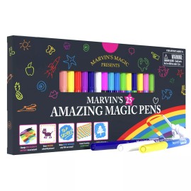 Marvin's Magic 25 Count Magic Color Change Pens for Kids 3D Lettering Erasable Fun Art Set