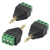 GELRHONR 3.5mm 3 Pole Screw Terminal Converter, (1/8") TRS Stereo