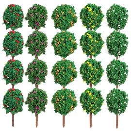 Toyvian 50Pcs Modellbäume 1. 4 Zoll Miniaturbäume Diorama Lieferungen Gefälschte Architekturmodellbäume Zugbahnlandschaft Für DIY -Gebäude Model Landschaft Landschaft Dollhouse Fairy