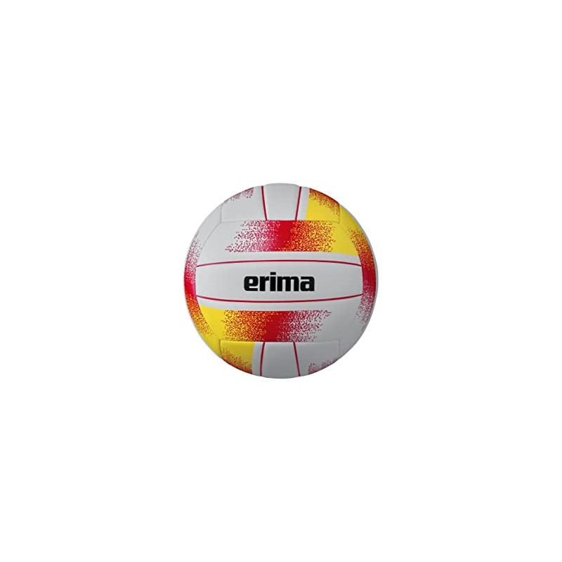 Erima Unisex - Adult Allround Volleyball 2.0, White/Red/Yellow, 5