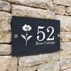 Badgemaster Modern Anthracite House Number Sign Plaque Stainless Steel Standoffs