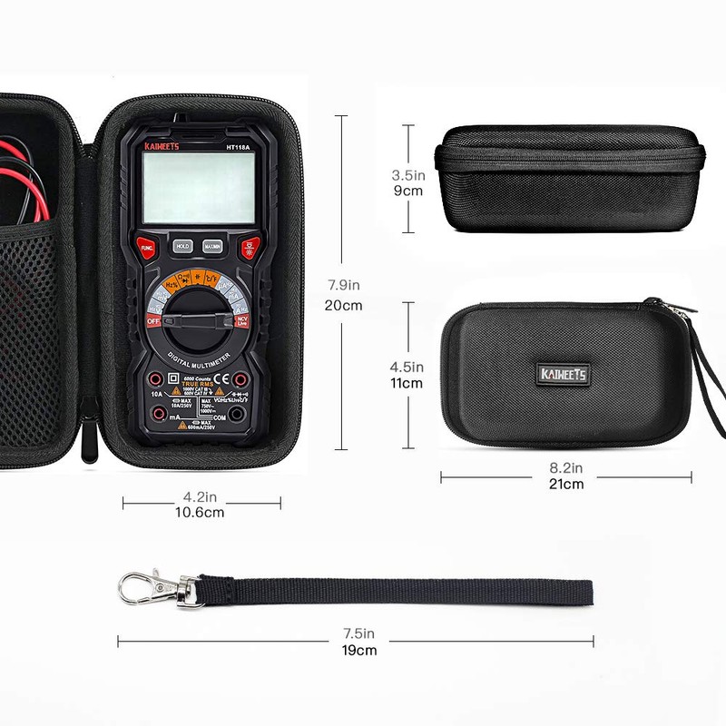 KAIWEETS HT118A/HT118E Multimeter Case, Protective Hard Storage Bag, Replacement with