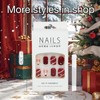 Christmas False Nails with Glue, Christmas Fake Nails Press on