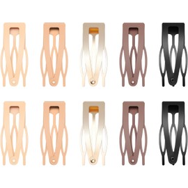 Triko Juego de 10 Broches Metálicos para el Cabello, Pinzas de Doble Agarre, Clips Metálicos a Presión para Cabello, Accesorios para el Cabello para Mujer, para Peinar y Sujetar
