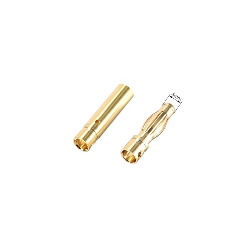 sourcing map 10 Pairs 4 mm Male and Female Banana