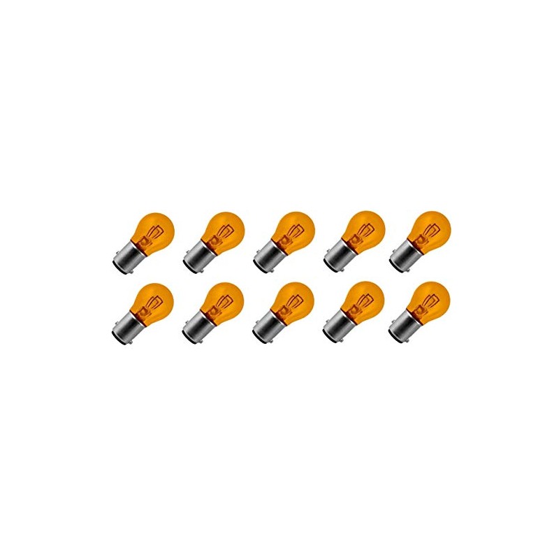cyclingcolors BAY15D 12V 21/5W Orange Bulb (Pack of 10)