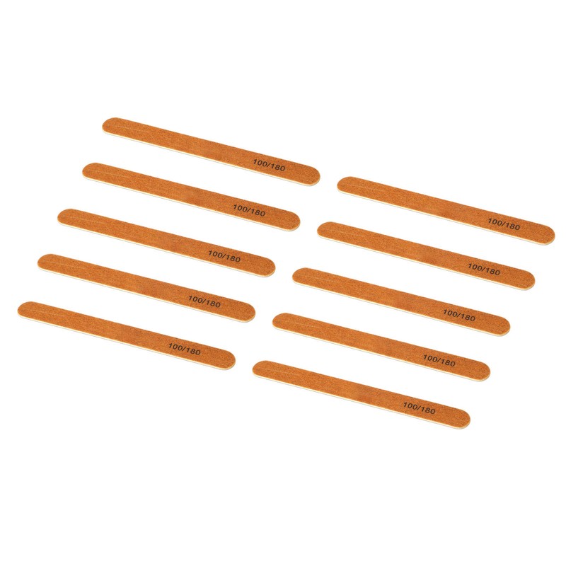 10pcs Nail File Professional Wood Core Reusable Double Sides Washable