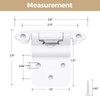 40 Pack 20 Pair White Cabinet Hinges - 3/8 inch
