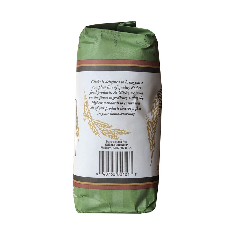 Glicks Unbleached High Gluten Flour, (5 Pounds) Enriched, Presifted, Kosher,