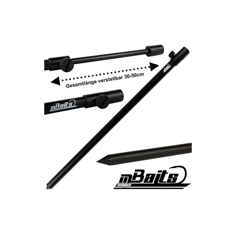 Angel-Berger Magic Baits Black Bankstick Rod Holder Various Lengths Aluminium