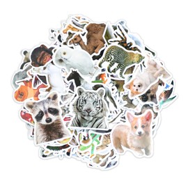 200Pcs Realistic Animal Stickers,Cute Zoo Animals Stickers,Waterproof Wildlife face Stickers,These Stickers are Perfect for Kids,Great for Sticking on Water Bottles,scrapbooks and Other Items