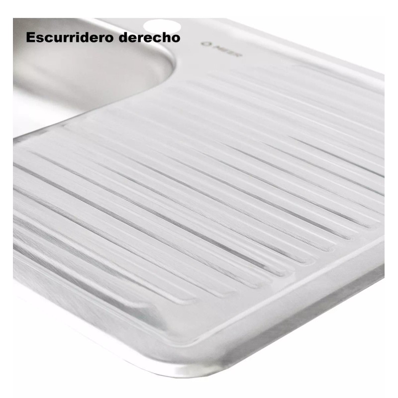 CNX Tarja Sencilla De Escurridero Derecho Con Kit De Instalación