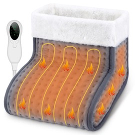 CYFIE Foot Warmer Under Desk - Electric Heating Pad for Women Men, Feet Warmers with 10 Heat & 3 Timer Settings, Auto Shut-Off, Washable Winter Christmas Gifts for Home Office Use