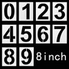 Zucosue 8 Inch Reusable Number Stencils 0-9, Plastic Painting Templates