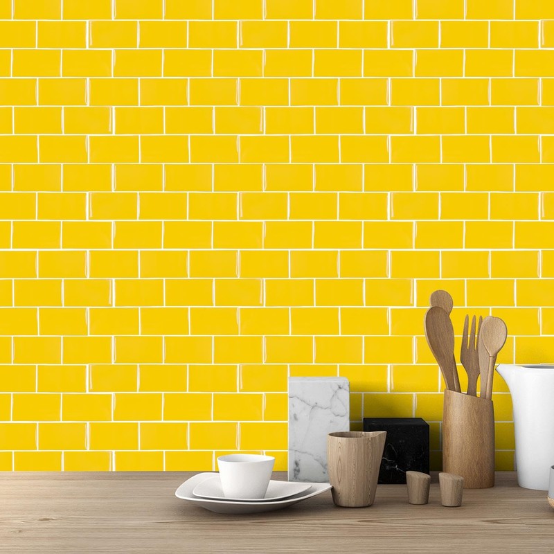 WALPLUS 3D Tile Stickers Peel and Stick Backsplash Splashback Decals