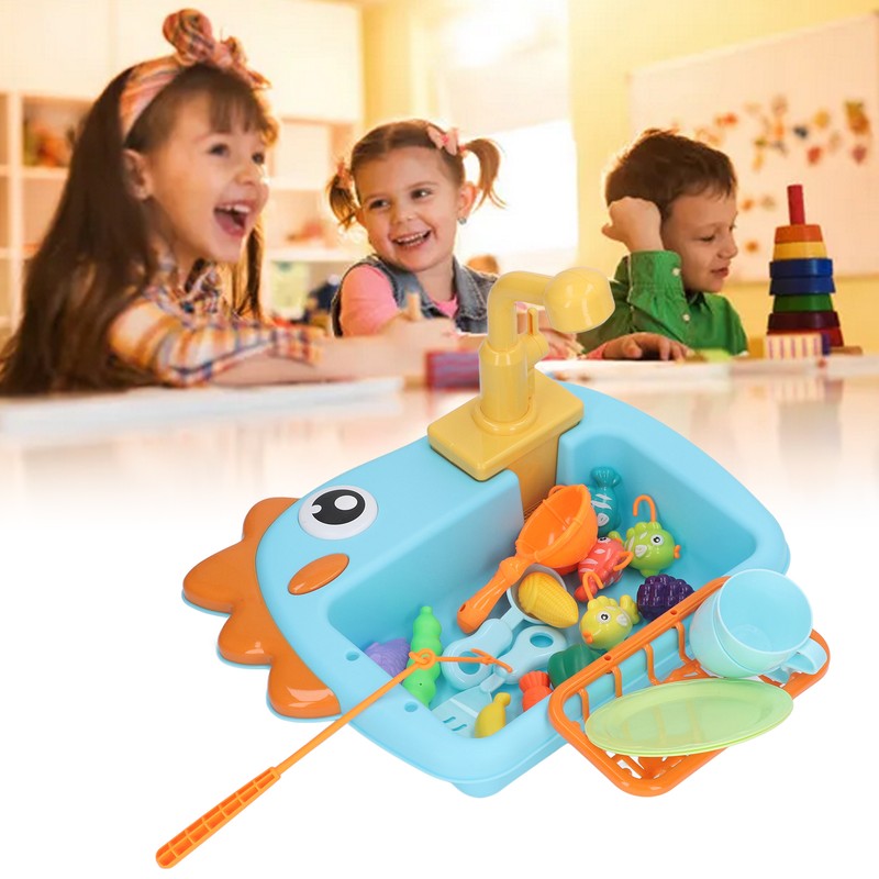 Dinosaur Electronic Dishwasher Toys 2 in 1 Kitchen Sink Toys