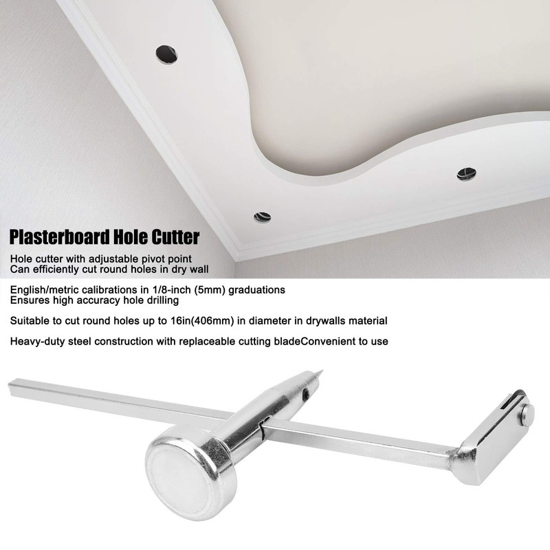 Drywall Circle Cutter, Adjustable Stainless Steel Circle Cutter, Replaceable Cutting