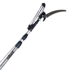 Milliard 6-16 Foot Extendable Pole Pruner, Pole Saws for Tree Trimming With 3-Sided Blade for Precise Branch Cutting and Maximum Reach - Tree Trimming Tool - Pruning Saws for Trees