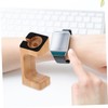 SEWACC 1pc Bamboo and Wooden Watch Stand Type Charging Display