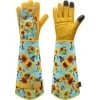 DLY Gardening Gloves for Women, Rose Thorn Medium, Blue