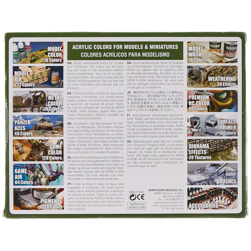 Vallejo 70109 Model Color WWII Allies Acrylic Paint Set -